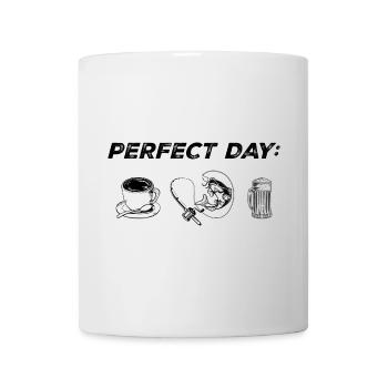 Bierkrug-Linie Kunst Silhouette - Tasse - Weiß - Vorne