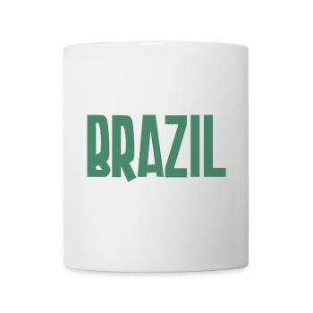 Brasilien Schriftzug Grün Kraft - Tasse - Weiß - Vorne