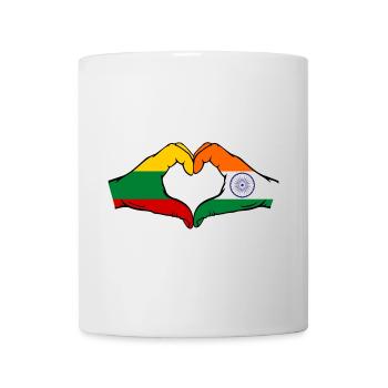 Litauen Indien Flagge Hände Herzform - Tasse - Weiß - Vorne