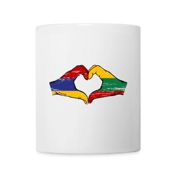 Armenien Litauen Flagge Hände Herzform used - Tasse - Weiß - Vorne