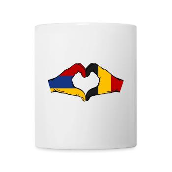 Armenien Belgien Flagge Hände Herzform - Tasse - Weiß - Vorne