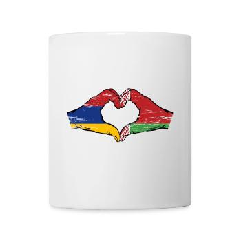 Armenien Belarus Flagge Hände Herzform used - Tasse - Weiß - Vorne