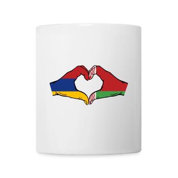 Armenien Belarus Flagge Hände Herzform - Tasse - Weiß - Vorne