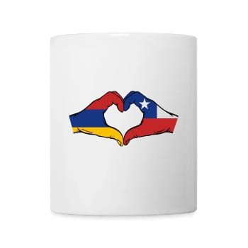 Arménie Chili Drapeau Mains Coeur Forme - Mug blanc - blanc - Devant