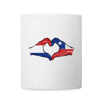 Hollande Chili drapeau mains forme de coeur utilisé - Mug blanc - blanc - Devant