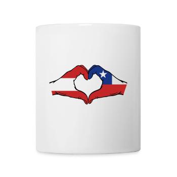 Österreich Chile Flagge Hände Herzform - Tasse - Weiß - Vorne