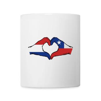 Hollande Chili Drapeau Mains Forme Coeur - Mug blanc - blanc - Devant