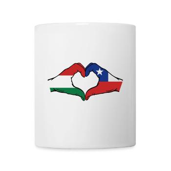Ungarn Chile Flagge Hände Herzform - Tasse - Weiß - Vorne