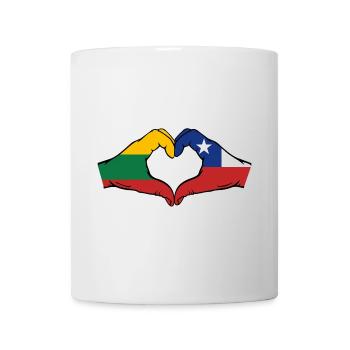 Litauen Chile Flagge Hände Herzform - Tasse - Weiß - Vorne
