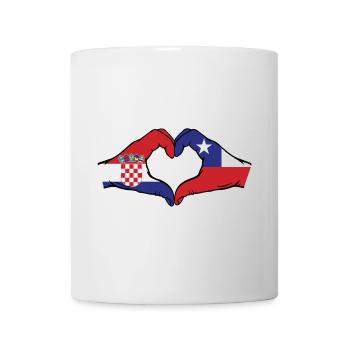 Kroatien Chile Flagge Hände Herzform - Tasse - Weiß - Vorne