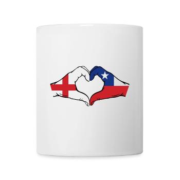 Angleterre Chili Drapeau Mains Coeur Forme - Mug blanc - blanc - Devant