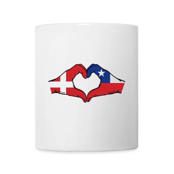 Danemark Chili Drapeau Mains Coeur Forme - Mug blanc - blanc - Devant