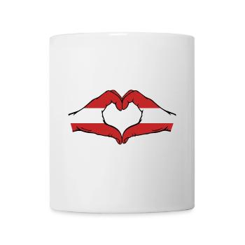 Austria Flag Hands Heart Shape - Mug - white - Front