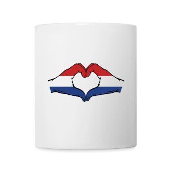 Holland Flag Hands Heart Shape - Mug - white - Front