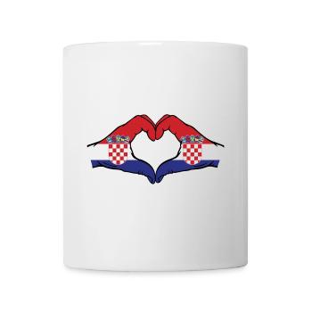 Kroatien Flagge Hände Herzform - Tasse - Weiß - Vorne