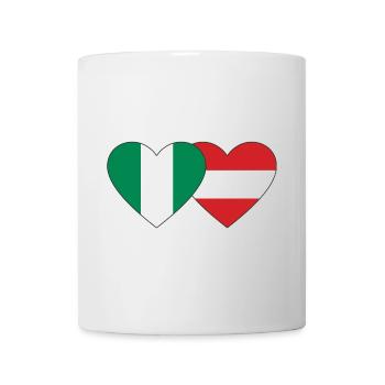 Nigeria Austria Flag Heart - Mug - white - Front
