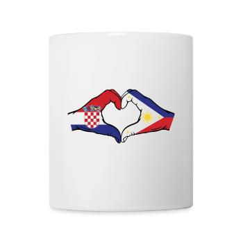 Kroatien Philippinen Flagge Hände Herzform - Tasse - Weiß - Vorne