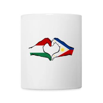 Ungarn Philippinen Flagge Hände Herzform - Tasse - Weiß - Vorne