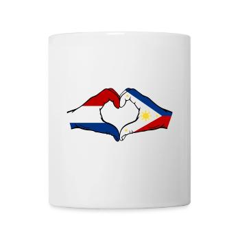 Holland Philippinen Flagge Hände Herzform - Tasse - Weiß - Vorne