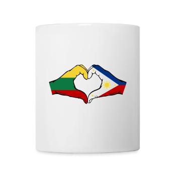 Litauen Philippinen Flagge Hände Herzform - Tasse - Weiß - Vorne
