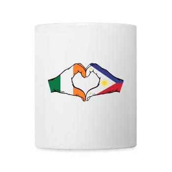 Irland Philippinen Flagge Hände Herzform - Tasse - Weiß - Vorne