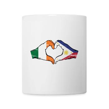 Irlande Philippines drapeau mains forme de coeur utilisé - Mug blanc - blanc - Devant