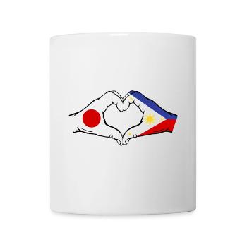 Japan Philippinen Flagge Hände Herzform - Tasse - Weiß - Vorne