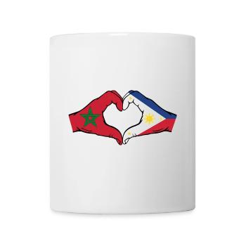 Marokko Philippinien Flagge Hände Herzform - Tasse - Weiß - Vorne