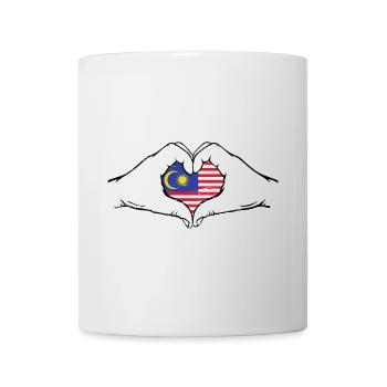 Malaysia Flagge Hände Herzform used - Tasse - Weiß - Vorne