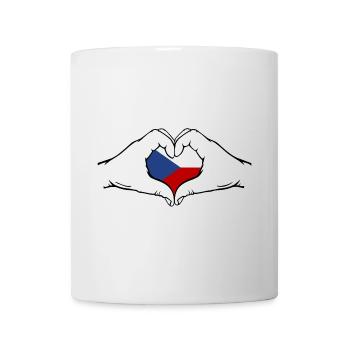 Tschechien Flagge Hände Herzform - Tasse - Weiß - Vorne