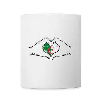 Algerien Flagge Hände Herzform used - Tasse - Weiß - Vorne