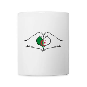 Algeria Flag Hands Heart Shape - Mug - white - Front