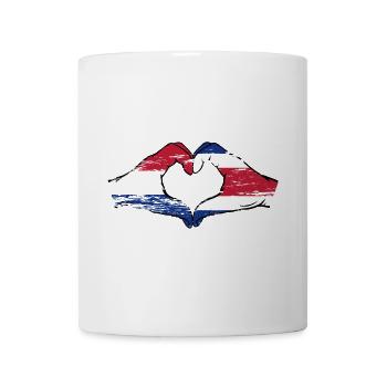 Holland Costa Rica Flagge Hände Herzform used - Tasse - Weiß - Vorne