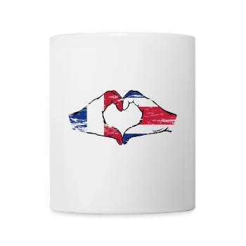 France Costa Rica drapeau mains forme coeur utilisé - Mug blanc - blanc - Devant