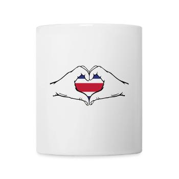 Drapeau du Costa Rica Mains Forme Coeur - Mug blanc - blanc - Devant