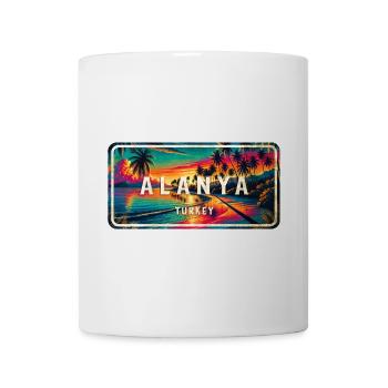 Alanya Turkey vintage sunset sign - Mug - white - Front