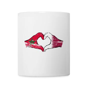 Aiguilles drapeau du Maroc Qatar forme de coeur utilisé - Mug blanc - blanc - Devant