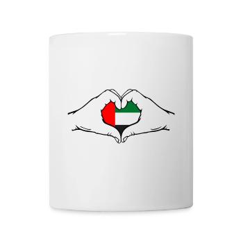 United Arab Emirates Flag Heart - Mug - white - Front
