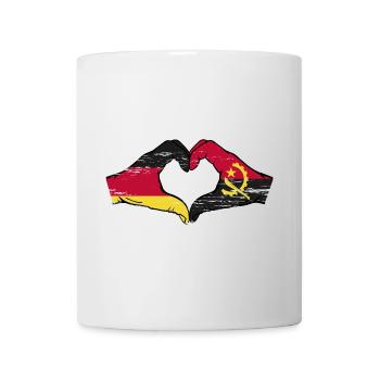 Deutschland Angola Flagge Hände Herzform used - Tasse - Weiß - Vorne