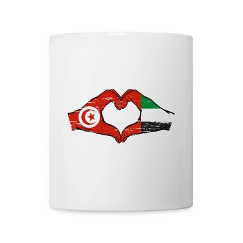 Tunisia United Arab Emirates Heart - Mug - white - Front