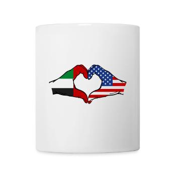 Émirats arabes unis États-Unis Coeur - Mug blanc - blanc - Devant