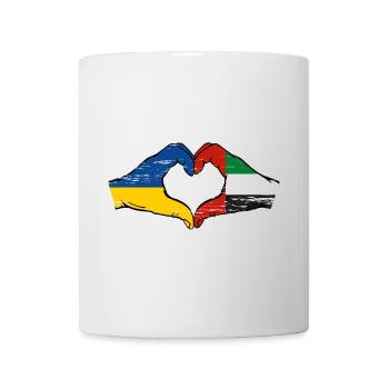 Ukraine United Arab Emirates Heart - Mug - white - Front