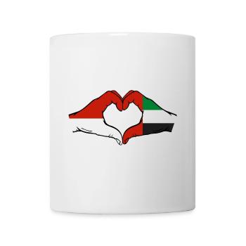 Indonesia United Arab Emirates Heart - Mug - white - Front