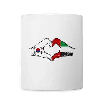 Corée du Sud Émirats arabes unis Cœur - Mug blanc - blanc - Devant