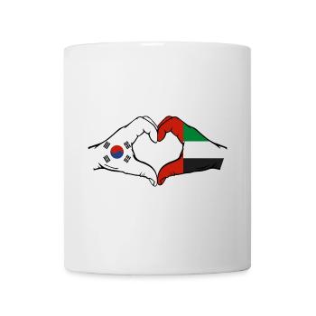 Corée du Sud Émirats arabes unis Cœur - Mug blanc - blanc - Devant
