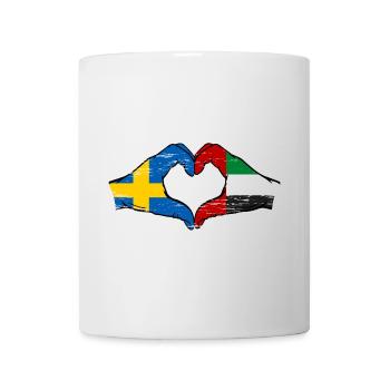 Sweden United Arab Emirates Flag Heart - Mug - white - Front