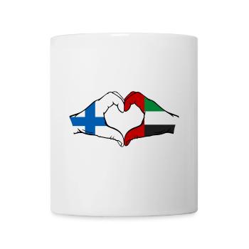 Finnalnd United Arab Emirates Flag Heart - Mug - white - Front