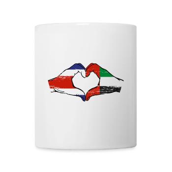 Costa Rica United Arab Emirates Heart - Mug - white - Front