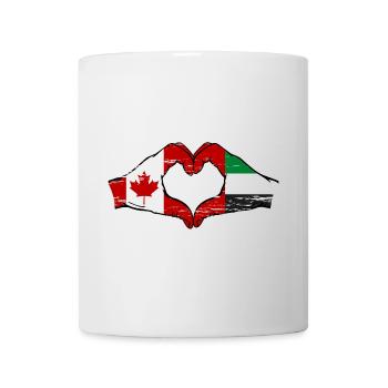 Kanada Vereinigte Arabische Emirate Flagge Herz - Tasse - Weiß - Vorne