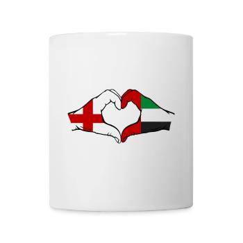 England Vereinigte Arabische Emirate Herz - Tasse - Weiß - Vorne